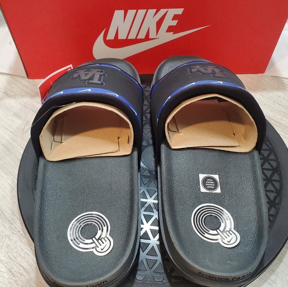 NEW MENS NIKE Off Court Slides LA Dodgers Black Blue Sandals SIZE 11 main image 7